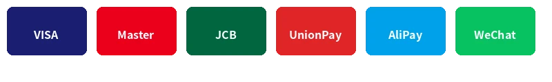 支持的银行卡支付方式图标包括银联维萨万事达
